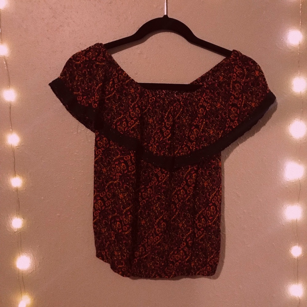 Patterned off the Shoulder Blouse